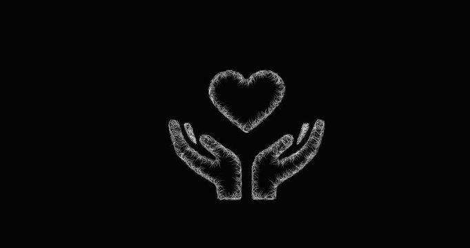 Sketch self care icon animation - smooth progressive reveal