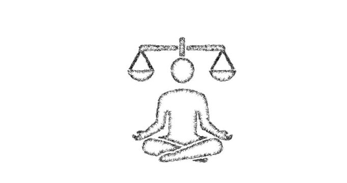 Sketch emotional balance icon animation - smooth progressive reveal
