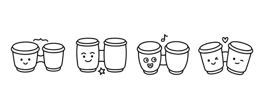 bongo cute monoline vector set collection