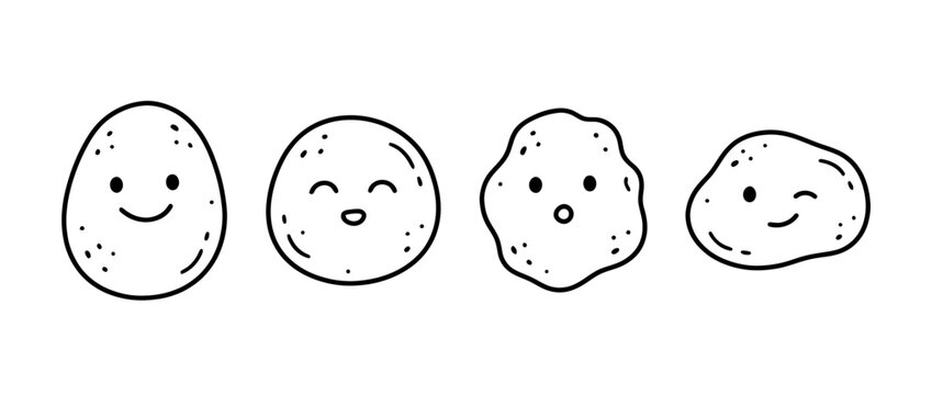 pumice cute monoline vector set collection
