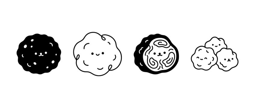 truffle cute monoline vector set collection