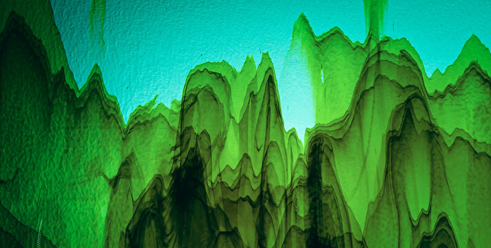 Abstract Artistic Canvas of Colorful Liquid Craft