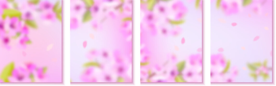 Abstract spring floral background with soft green gradient blur.