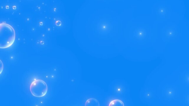 Soap Bubbles Balloons Circles for Ads loop seamless abstract background animation motion graphics particles floating glow light digital template advertising promo text space overlay modern clean mini