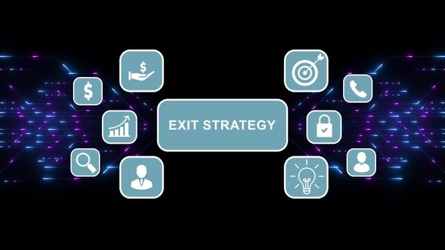 Digital world Ext strategy business concept icons.Digital Circuit Network Technology internet data space Background.