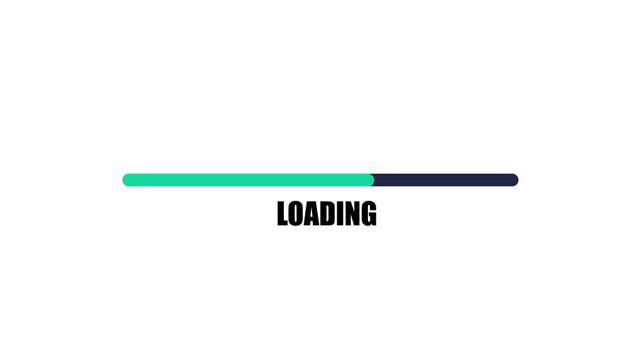 Minimalist loading bar with progress indicator simple vector illustration for buffering and waiting concepts isolated on white background