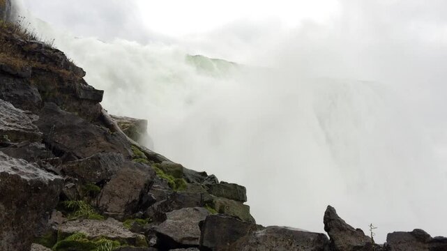 At the base of Niagara Falls with sound
