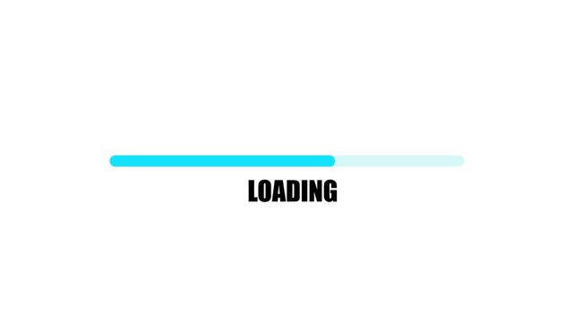Loading bar with text progress indicator for web and app interfaces simple vector illustration on white background