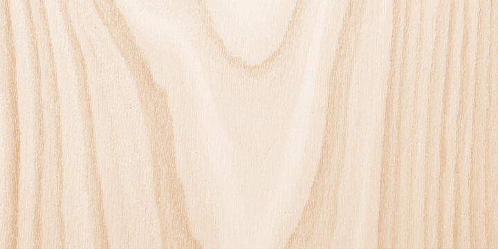 Light natural ash wood texture background with elegant grain pattern. High-quality overhead view of a smooth, light-colored ash wood surface. Soft, flowing organic grain patterns