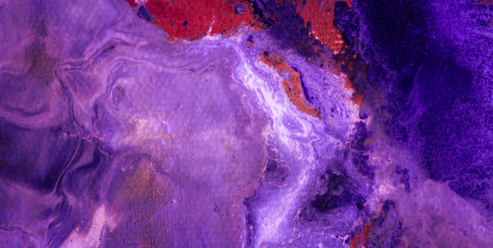 Bold Acrylic Canvas Swirling in Fluorescent Aquatic Hues