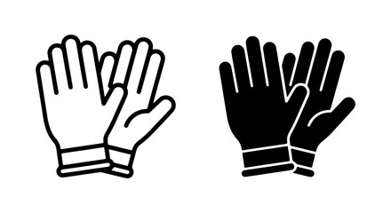 Obraz premium Gloves Icon Set, Protective Handwear Vector Graphics, Safety Mittens Symbols