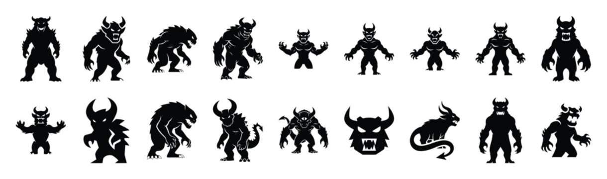 Monster Silhouettes Images  Browse 559,944 Stock Photos, Vectors, and  Video | Adobe Stock