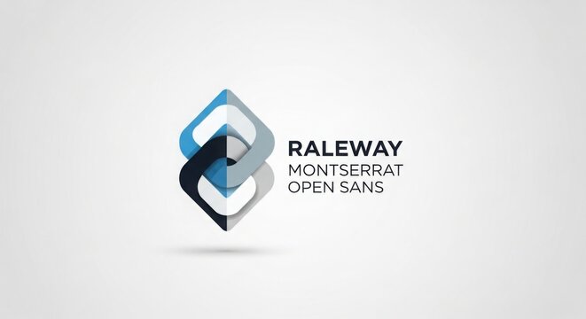 font styles, Raleway, Montserrat, Open Sans, logo