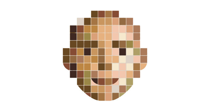 Pixelated male face