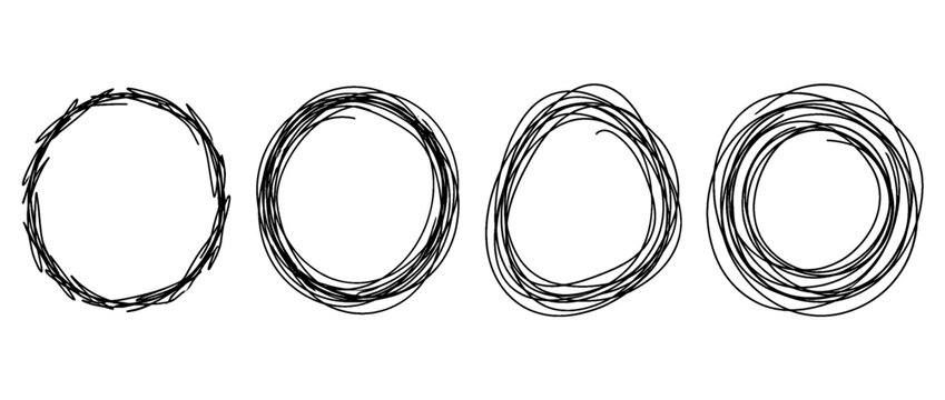 oring , pen scribble , kid Hand drawn , vector