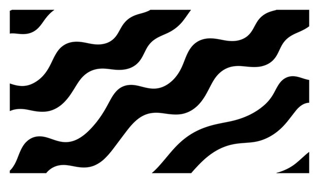 Bold wavy stripes pattern with organic fluid shapes and abstract zebra style textures