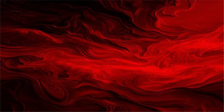 A dramatic abstract art featuring swirling red and dark, representing passion, energy and emotion. The texture of paint on canvas.