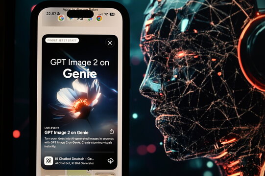 Germany - May 6, 2026: GPT Image 2 on Genie on the phone
