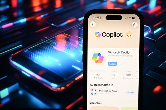 Germany &ndash; May 6, 2026: Microsoft Copilot App on the phone