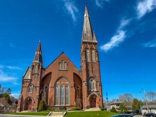 Naklejka premium Port Hope United Church, Ontario, Canada, erected in 1875.