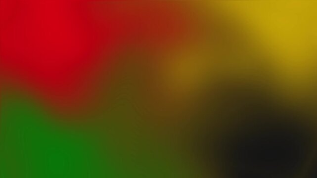 Abstract blurred gradient background with red yellow green black horizontal lines representing Juneteenth freedom day and Black History Month African heritage colors