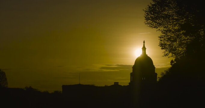Morning Sun over US Capitol Dome