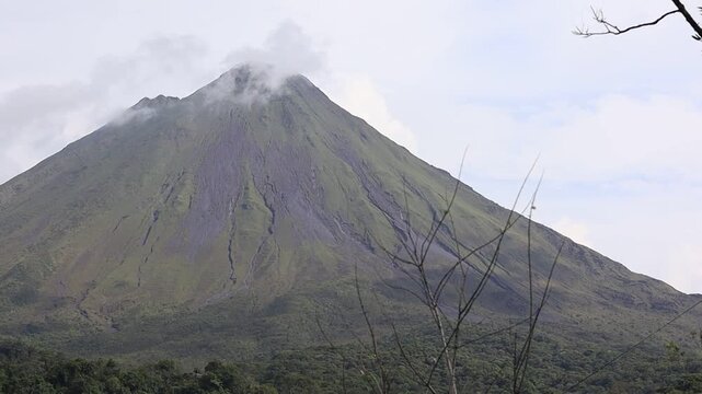 Iconic Arenal Volcano in Costa Rica with Dramatic Natural Scenery