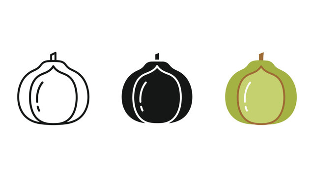 three wedding rings progression with ripe lime flat design vector illustration