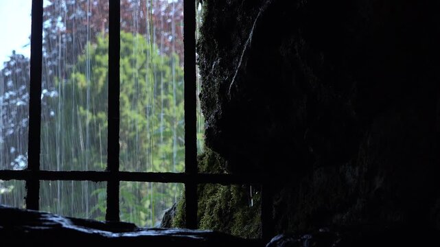 Old prison bars in dungeon 4k
