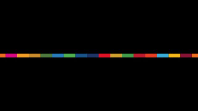 Transparent United Nations Water themed colored line animation
