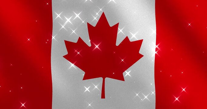 Canada Flag Glitter Background