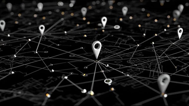map cloud computing technology innovative cyber security network, using interconnected nodes to represent business partnerships on the Smart digital Innovation city with connection network
