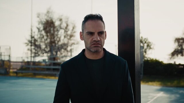 crime boss with an evil look