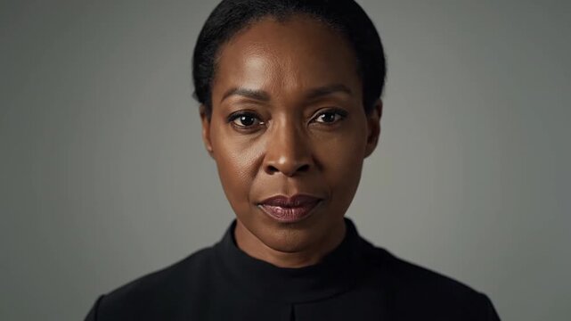 Portrait of a young black woman.