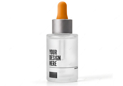 Frosted Serum Bottle Mockup PSD