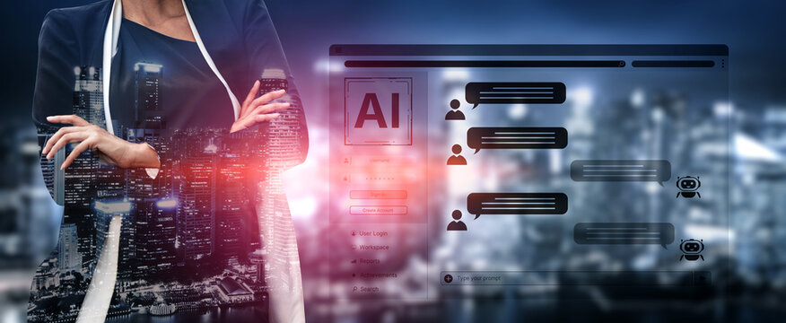 A user interface showing a conversational AI chatbot providing customer service. This virtual assistant answers user questions and provides support through an online platform. Fermion