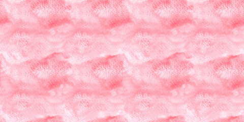 Fototapeta premium Tender pastel coral pink stained wet watercolor seamless pattern. Abstract vibrant lovely peach watercolour waves print for textile, wrapping paper, love cover, romance Valentine surface design