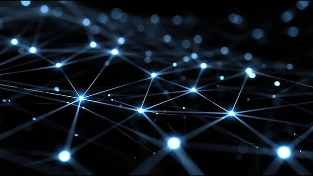 abstract business connection of line from nail node to node on world map background Innovation network points Earth's surface	