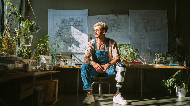 one-legged man
