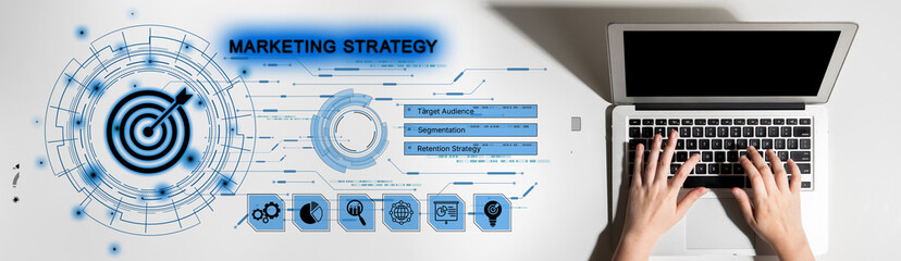 Fototapeta premium Target audience analysis enhances marketing with segmentation, smart profiling, and personalized strategies for improved audience targeting and campaign efficiency. Latch