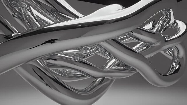 Detailed grayscale close-up of a metallic knee joint implant with surrounding anatomy