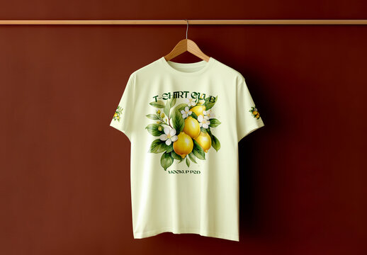 Hanging T Shirt Apparel Branding Mockup