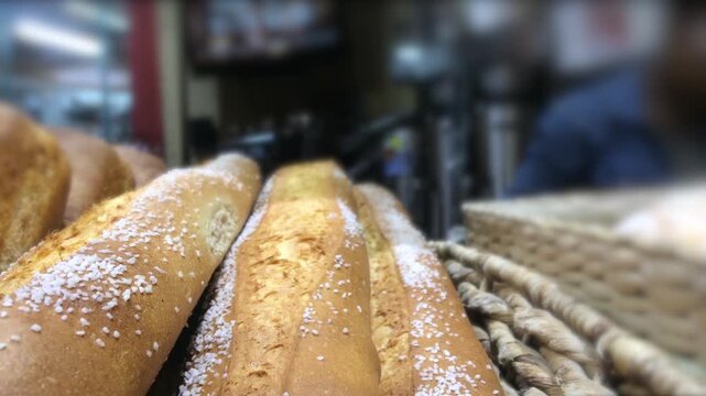 Bread for sale at bakery

