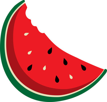 수박 반쪽 한입