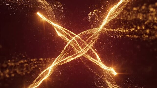 Radiant Golden Threads and Orbs Illuminating an Abstract Cosmic Mesh
