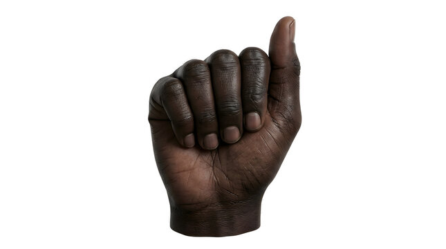Bronze Hand Statue with Raised Index Finger.