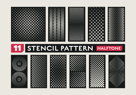 Industrial Halftone Stencil Patterns