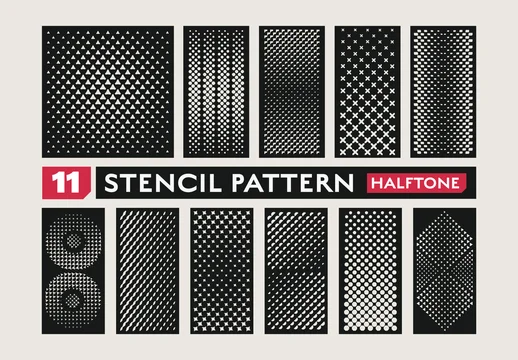 Industrial Halftone Stencil Patterns