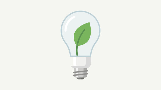 LED Light Bulb with Leaf Inside