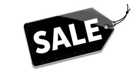 Obraz premium Sale Tag: A bold SALE tag, a symbol of value and opportunity, with clean lines and simple text, it speaks directly to the essence of retail discounts and bargain hunting.